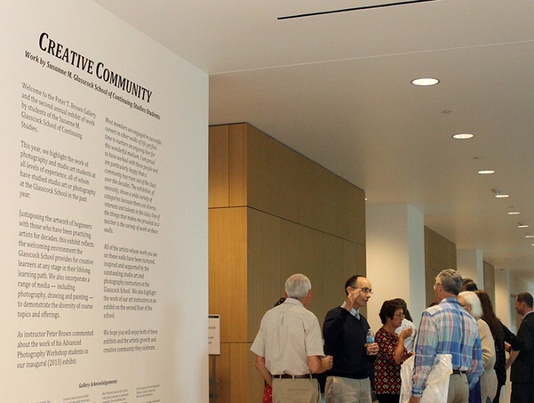 Glasscock participants gathering in hall